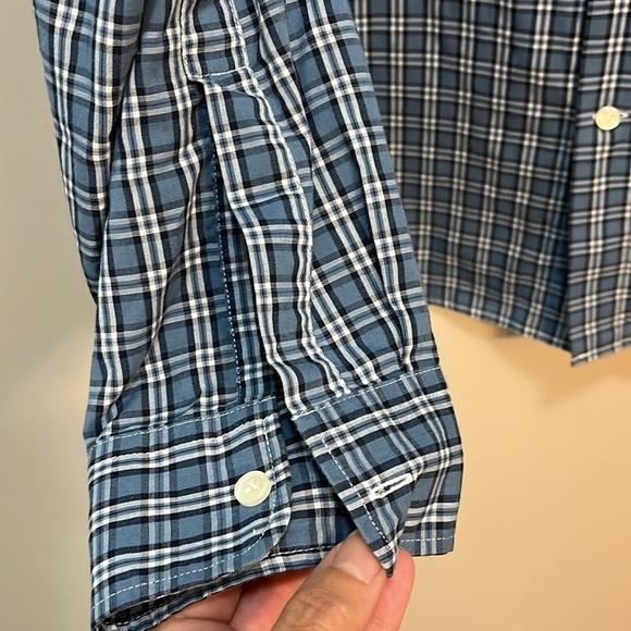 DOCKERS Classic Button Down Shirt Blue plaid Long sleeve Mens XL - Picture 3 of 9